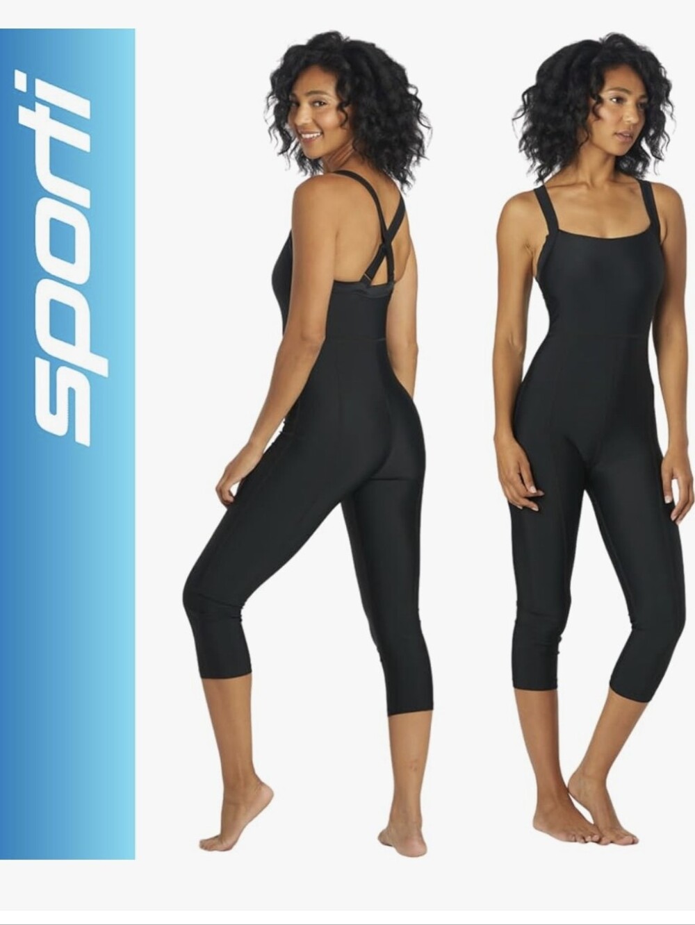 Nwt Sporti Capri Unitard Swim Activewear Bodysuit Xl